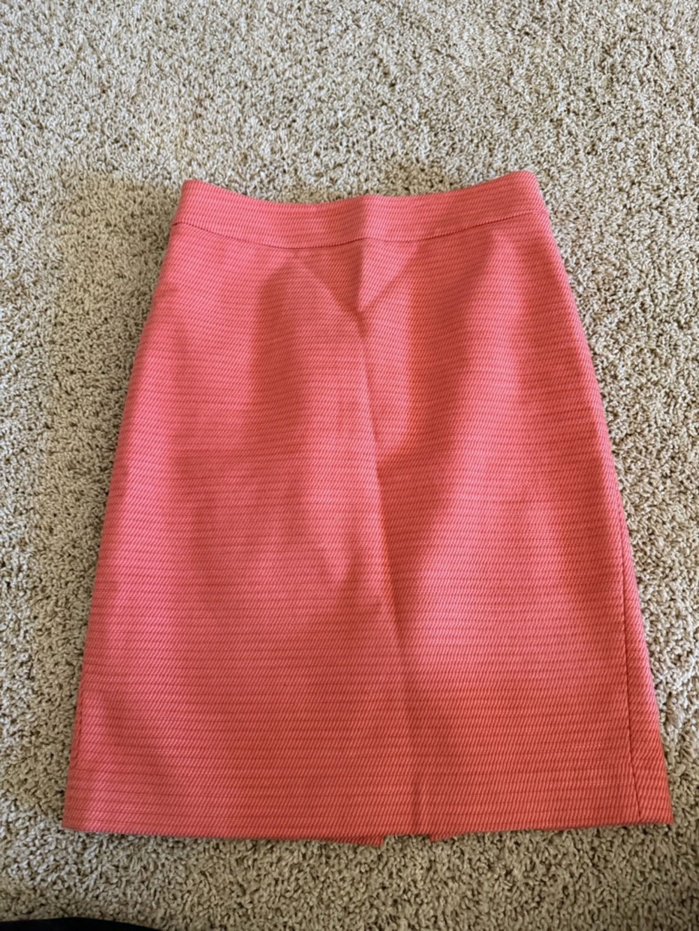 Ann Taylor Coral Textured Pencil Skirt